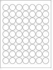 1" Diameter 63UP All Temp Freezer Circle Labels