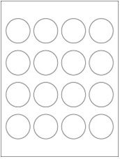 1.75" Diameter 16UP All Temp Freezer Circle Labels