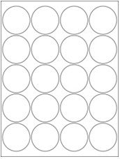 2" Diameter 20UP Opaque Blockout Circle Labels