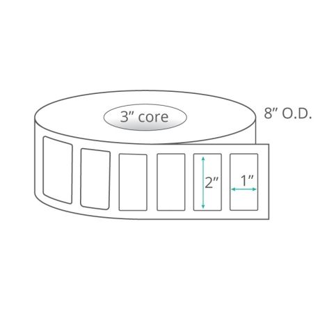 2" x 1" (1-Across) Thermal Transfer Labels - NonPerforated