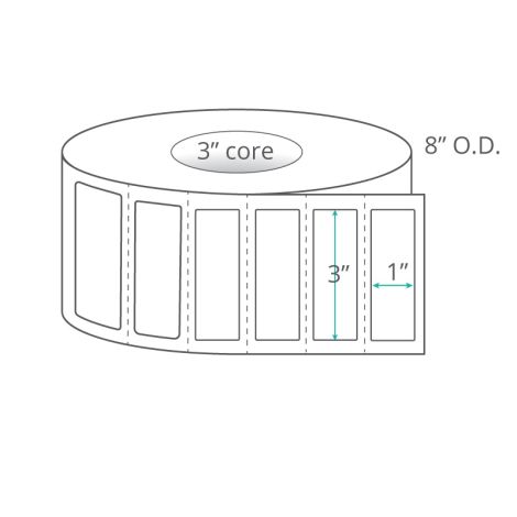 3" x 1" Thermal Transfer Labels - Perforated