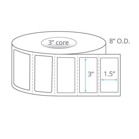 3" x 1.5" Thermal Transfer Labels - Perforated