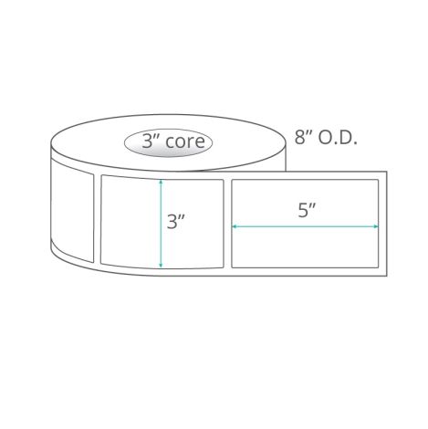 3" x 5" Thermal Transfer Labels - NonPerforated