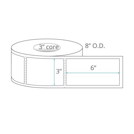 3" x 6" Thermal Transfer Labels - Perforated