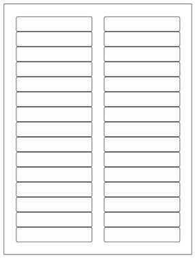 3.4375" x 0.667" 30UP Premium Bright White Laser/Inkjet Labels