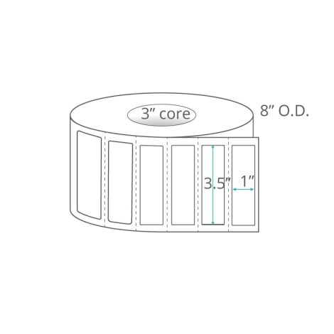 3.5" x 1" Thermal Transfer Labels - Perforated