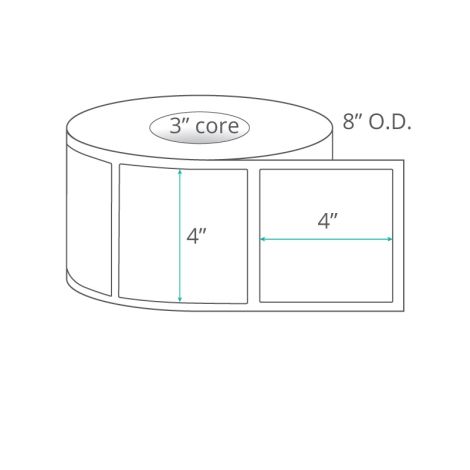 4" x 4" Thermal Transfer Labels - NonPerforated