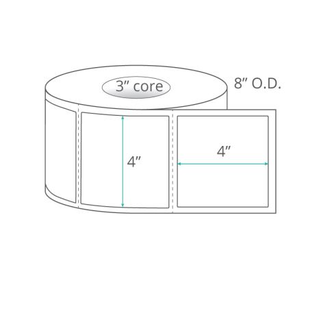 4" x 4" Thermal Transfer Labels - Perforated