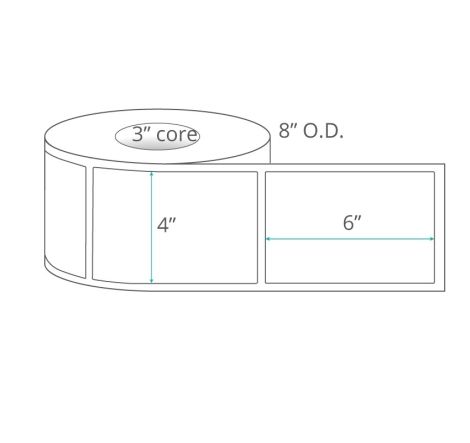 4" x 6" Thermal Transfer Labels - NonPerforated