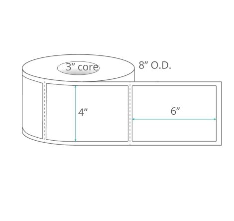 4" x 6" Thermal Transfer Labels - Perforated