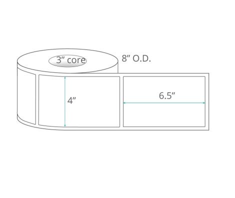 4" x 6.5" Thermal Transfer Labels - NonPerforated