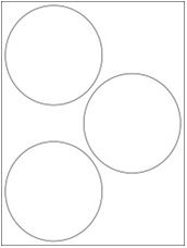 4.5" Diameter 3UP All Temp Freezer Circle Labels