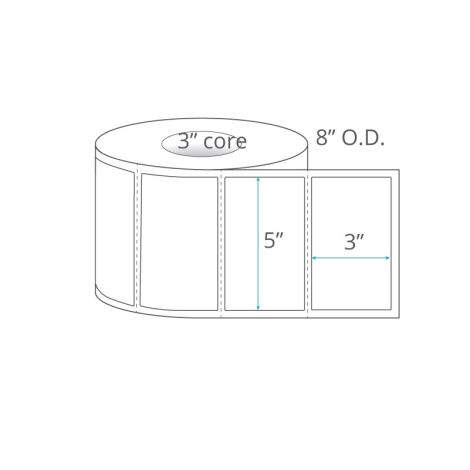 5" x 3" Thermal Transfer Labels - Perforated