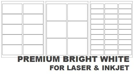 Premium Bright White Laser & Inkjet Labels