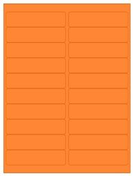 4" x 1" 20UP Fluorescent Orange Laser Labels