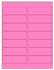 4" x 1.33" 14UP Fluorescent Pink Laser Labels