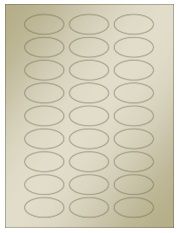 2" x 1" 27UP Gold Foil Oval Laser Labels