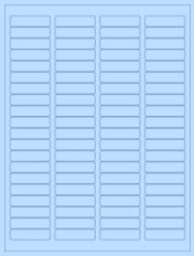 1.75" x 0.5" 80UP Pastel Blue Laser Labels