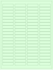 1.75" x 0.5" 80UP Pastel Green Laser Labels