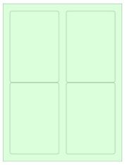 3.5" x 5" 4UP Pastel Green Laser Labels