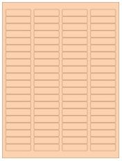 1.75" x 0.5" 80UP Pastel Orange Laser Labels