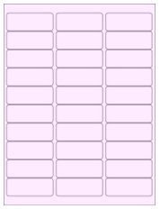 2.625" x 1" 30UP Pastel Pink Laser Labels