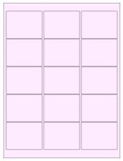 2.6875" x 2" 15UP Pastel Pink Laser Labels