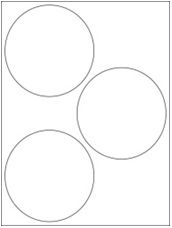 4.5" Diameter 3UP Clear Matte Inkjet Circle Labels