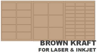 Brown Kraft Laser & Inkjet Labels
