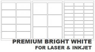 Premium Bright White Laser & Inkjet Labels