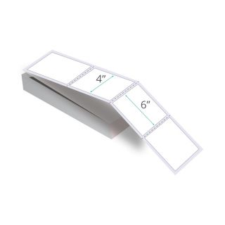 4" x 6" Thermal Transfer Labels - Fanfolded