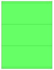 8.5" x 3.5" 3UP Fluorescent Green Laser Labels