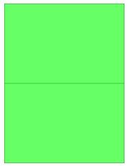 8.5" x 5.5" 2UP Fluorescent Green Laser Labels