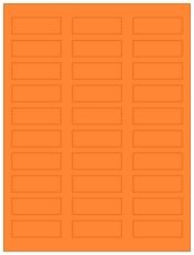 2.25" x 0.75" 30UP Fluorescent Orange Laser Labels