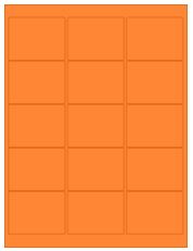 2.6875" x 2" 15UP Fluorescent Orange Laser Labels