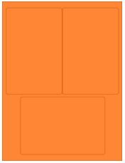 4" x 6" 3UP Fluorescent Orange Laser Labels