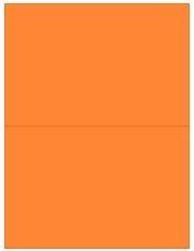 8.5" x 5.5" 2UP Fluorescent Orange Laser Labels