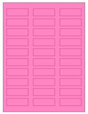 2.25" x 0.75" 30UP Fluorescent Pink Laser Labels