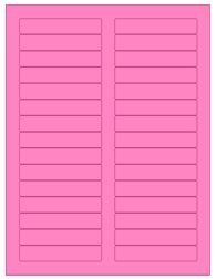 3.4375" x 0.667" 30UP Fluorescent Pink Laser Labels