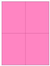 4.25" x 5.5" 4UP Fluorescent Pink Laser Labels