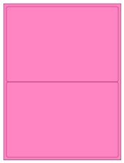 8.4375" x 5.4531" 2UP Fluorescent Pink Laser Labels