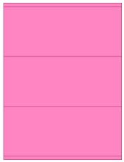 8.5" x 3.5" 3UP Fluorescent Pink Laser Labels