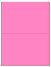 8.5" x 5.5" 2UP Fluorescent Pink Laser Labels