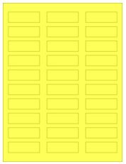 2.25" x 0.75" 30UP Fluorescent Yellow Laser Labels