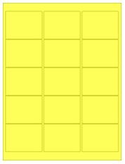 2.6875" x 2" 15UP Fluorescent Yellow Laser Labels