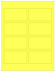 3.75" x 2" 8UP Fluorescent Yellow Laser Labels