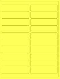 4" x 1" 20UP Fluorescent Yellow Laser Labels
