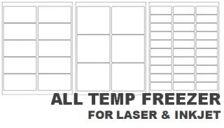 All Temp Freezer Laser/Inkjet Labels