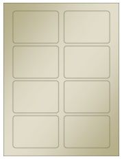 3.375" x 2.33" 8UP Gold Foil Laser Labels