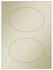 6" x 4" 2UP Gold Foil Oval Laser Labels